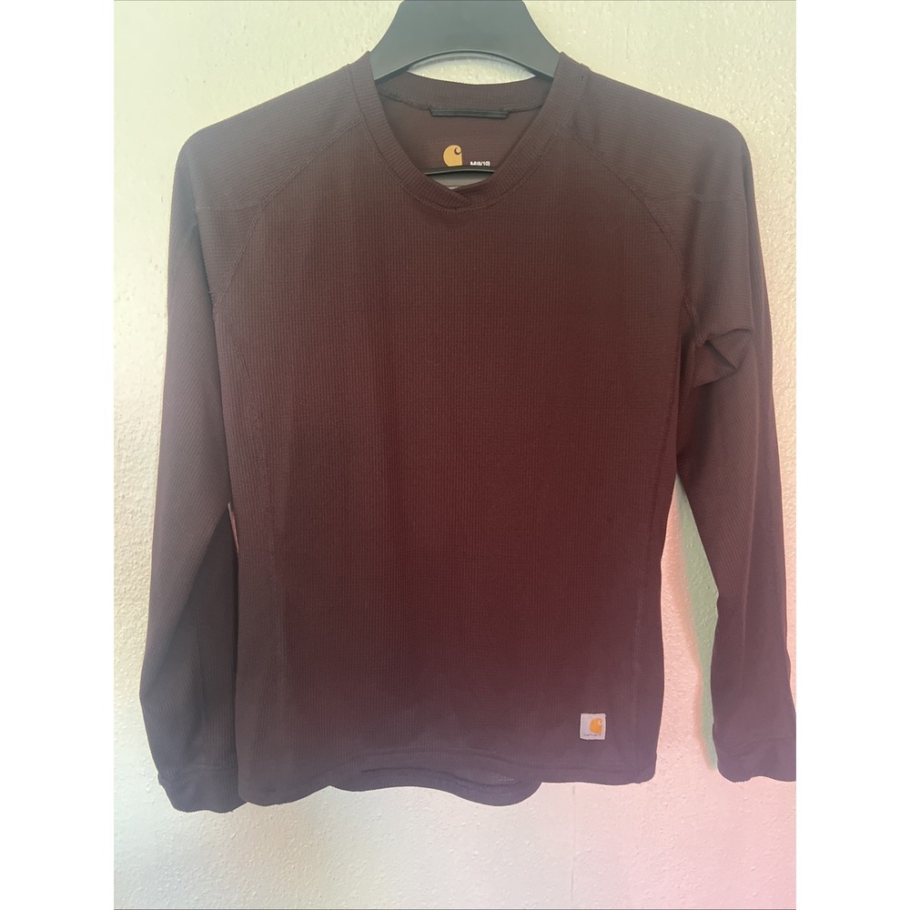 Carhartt Base Force T-Shirt Top Womens SZ M Red Wine Tech Thermal Base Layer